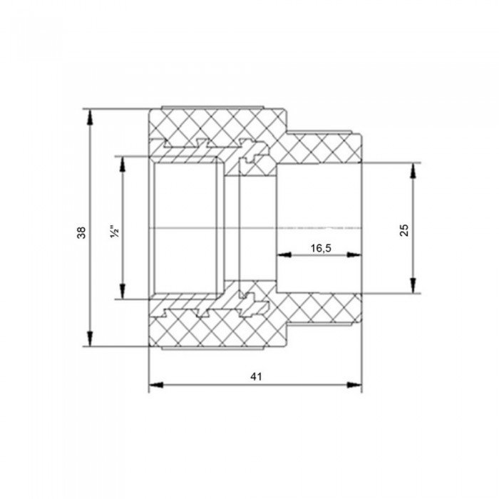 Муфта PPR Blue Ocean "Белый" 25х1/2" ВР