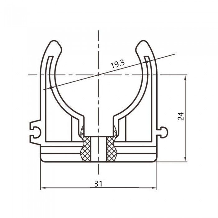 Крепеж PPR Blue Ocean "Белый" 20