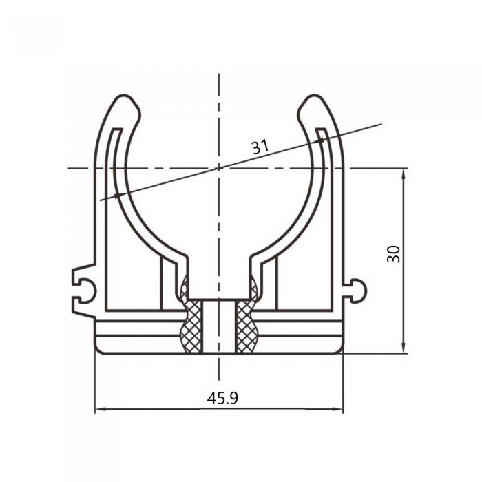 Крепеж PPR Blue Ocean "Белый" 32