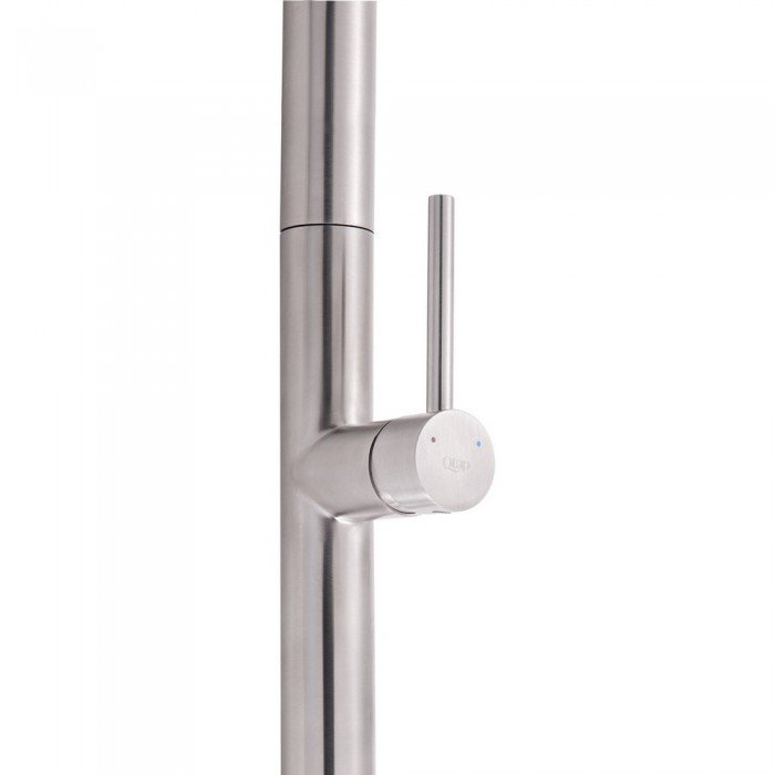 Смеситель для кухни Qtap Lenicka с выдвижным изливом QTLEN9138103UN Brushed Nickel PVD