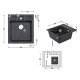 Кухонная мойка Lidz 460х515/200 BLA-03 (LIDZBLA03460515200)