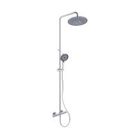 Душова система універсальна Qtap Sloup термостатична на два споживача QTSL57103ONC Chrome