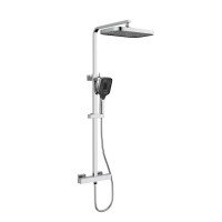 Душевая система универсальная Qtap Sloup термостатическая на два потребителя QTSL57103KNC Chrome