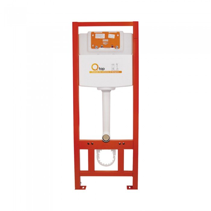 Готовое решение Qtap для ванной комнаты: подвесной унитаз  Swan Rimless 520х360х320 + комплект инсталляции Nest 4 в 1 (квадратная клавиша Chrome)