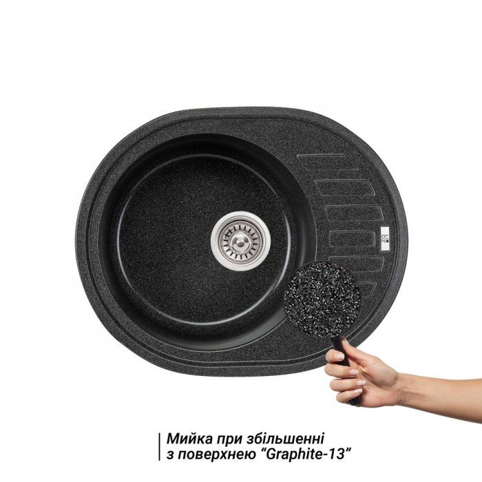 Кухонная мойка Lidz 620x500/200 GRF-13 (LIDZGRF13620500200)