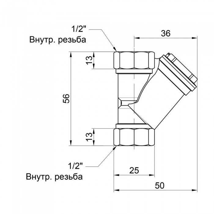 Фильтр грубой очистки Thermo Alliance Base 1/2"ВВ для воды косой SD124W15