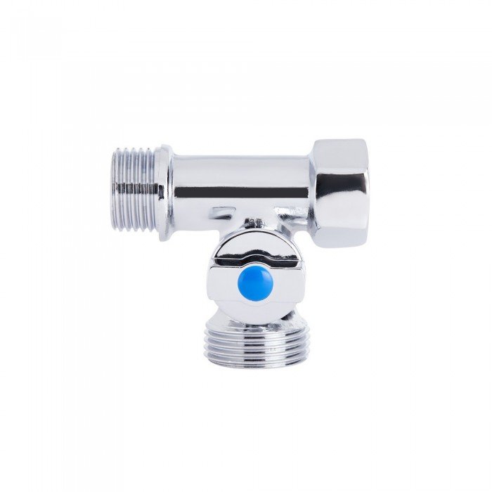 Кран приборный шаровой SD Plus 1/2"х3/4"х1/2" ННВ SD186W152015