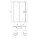 Душевая дверь в нишу Qtap Taurus CRM2011-12.C6 110-120x200 см, стекло Clear 6 мм, покрытие CalcLess Душевая дверь в нишу Qtap Taurus CRM2011-12.C6 110-120x200 см, стекло Clear 6 мм, покрытие CalcLess