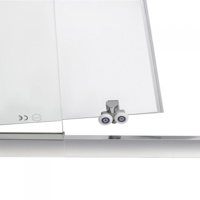 Душові двері в нішу Qtap Taurus CRM2013-14.C6 130-140x200 см, скло Clear 6 мм, покриття CalcLess