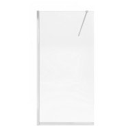 Душевая перегородка Qtap Walk-In Standard CRM201.C8 100х200 см, стекло Clear 8 мм, покрытие CalcLess