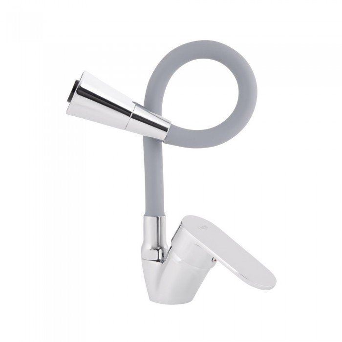 Змішувач для кухні Lidz Tani 008F3 з гнучким виливом (k40) LDTAN008F3GCR39507 Chrome/Grey Змішувач для кухні Lidz Tani 008F3 з гнучким виливом (k40) LDTAN008F3GCR39507 Chrome/Grey