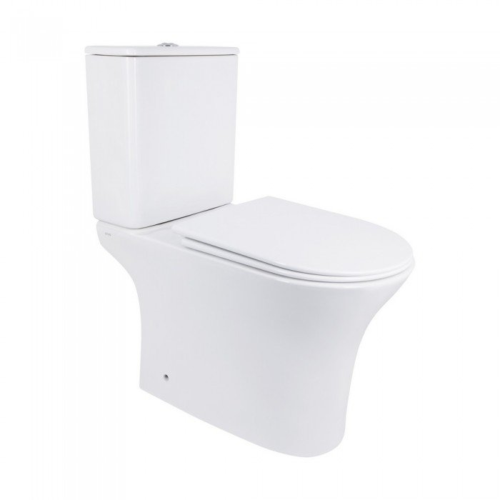 Унітаз-компакт Qtap Presto безобідковий з сідінням Soft-close QT24221217AW Унітаз-компакт Qtap Presto безобідковий з сідінням Soft-close QT24221217AW