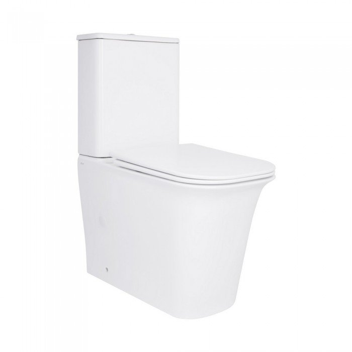 Унитаз-компакт Qtap Nando безободковый с сиденьем Soft-close QT12221222AW Унитаз-компакт Qtap Nando безободковый с сиденьем Soft-close QT12221222AW