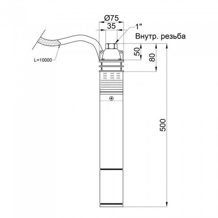 Насос погружной вихревой Thermo Alliance 3SKM-75 0,55 кВт