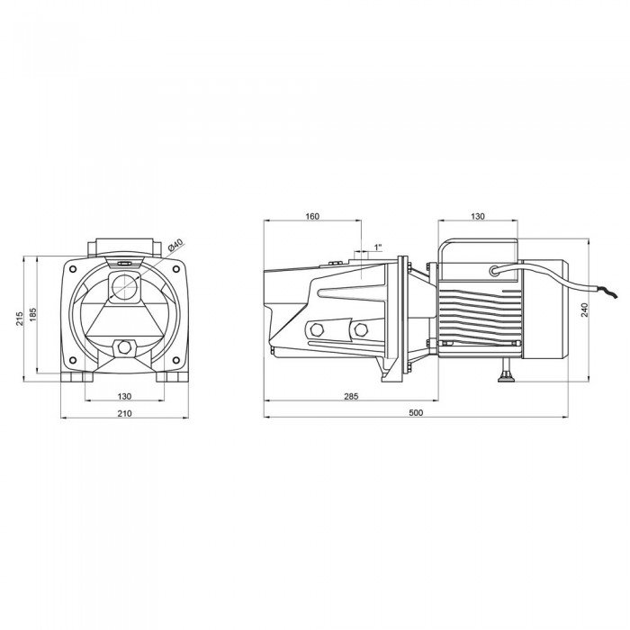 Насос самовсасывающий центробежный Thermo Alliance D-JSWm-20M 1,5 кВт