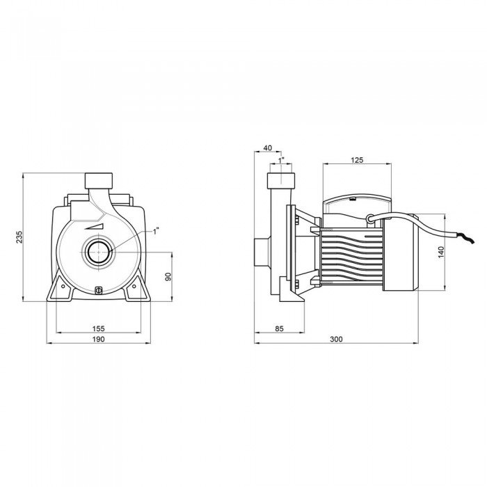 Насос поверхностный центробежный Thermo Alliance CPm158/1 0,75 кВт