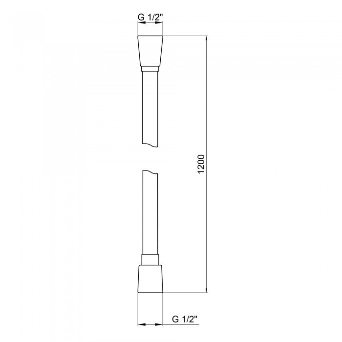 Шланг для ручного душу Qtap Hadice 1200 мм QTHADPVC120B Black Matt