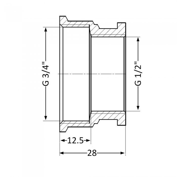Муфта SD Plus 1/2"х3/4" ВР SD4051520