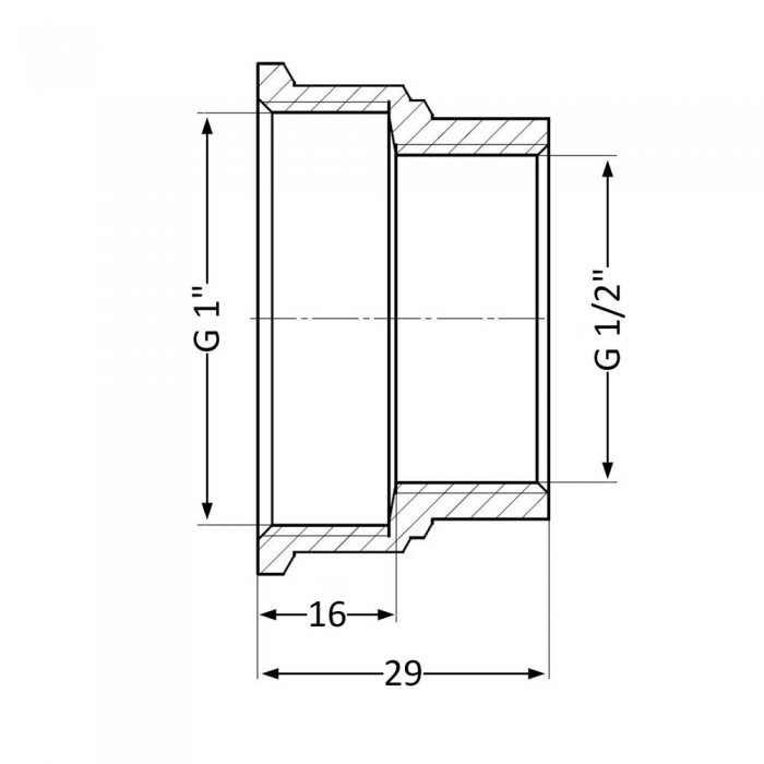 Муфта SD Plus 1/2"х1" ВР SD4051525