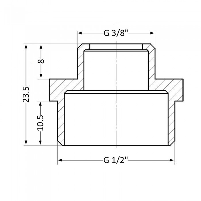 Ніпель SD Plus 1/2"х1/8" ЗР SD408159