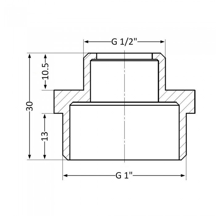 Ніпель SD Plus 1"х1/2" ЗР SD4082515