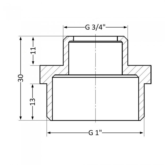 Ніпель SD Plus 1"х3/4" ЗР SD4082520