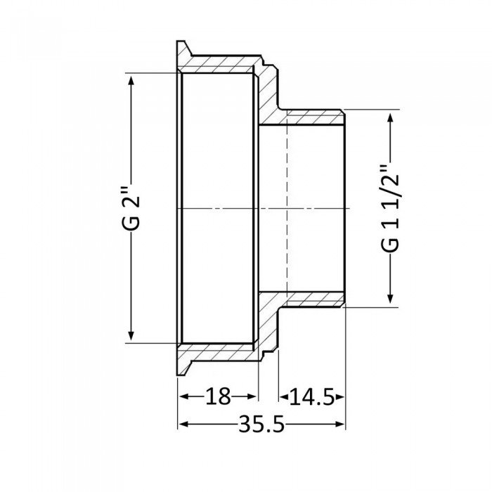 Переход SD Plus 2"х1 1/2" ВН SD4095040