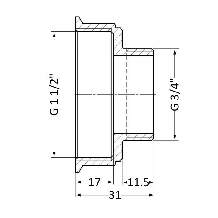 Перехід SD Plus 1 1/2"х3/4" ВЗ SD4094020