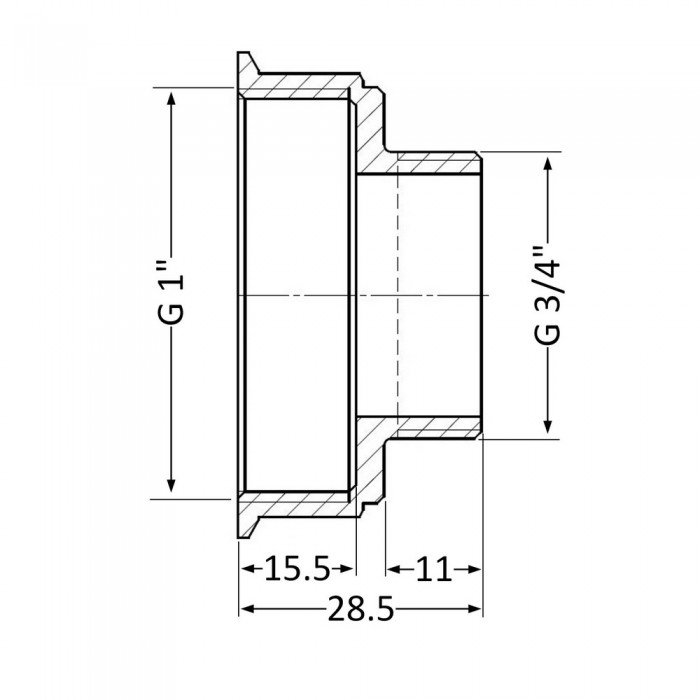 Переход SD Plus 1"х3/4" ВН SD4092520
