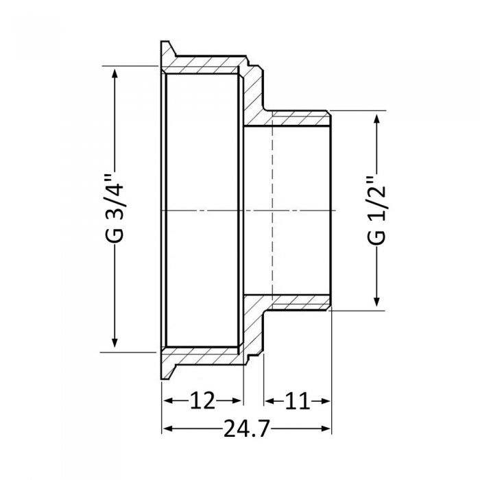 Переход SD Plus 3/4"х1/2" ВН SD4091520