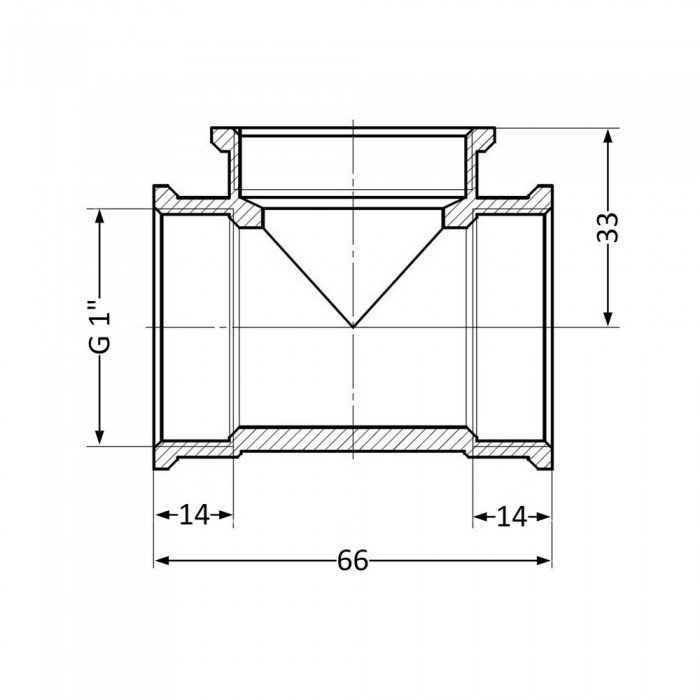 Трійник SD Plus 1" ВР SD41125