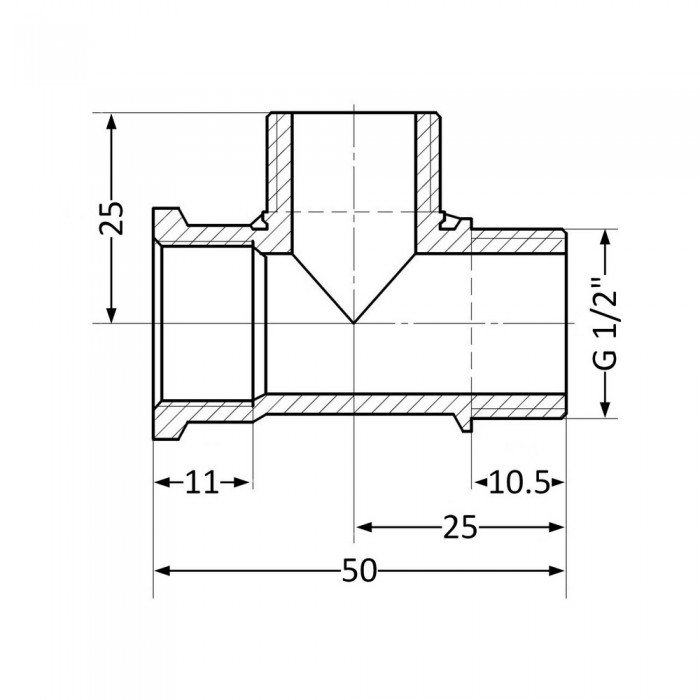 Тройник SD Plus 1/2" ВНН SD41415
