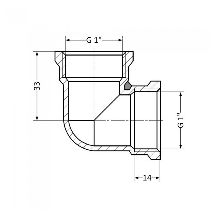 Угол SD Plus 1" ВР SD41825