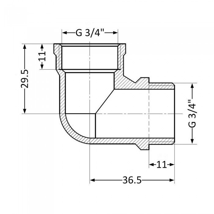 Угол SD Plus 3/4" ВН SD42020