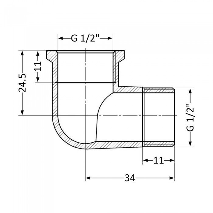 Угол SD Plus 1/2" ВН SD42115U