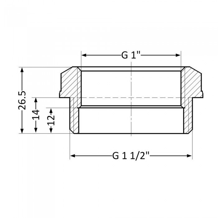 Футорка SD Plus 1 1/2"х1" НВ SD4234025