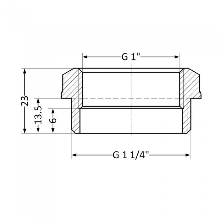 Футорка SD Plus 1 1/4"х1" ЗВ SD4233225