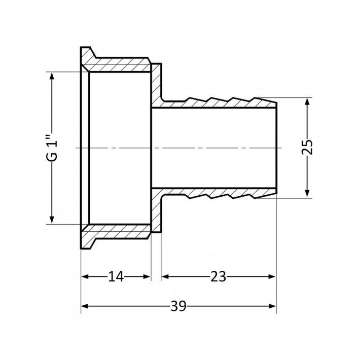 Штуцер SD Plus 25х1" ВР SD4262525