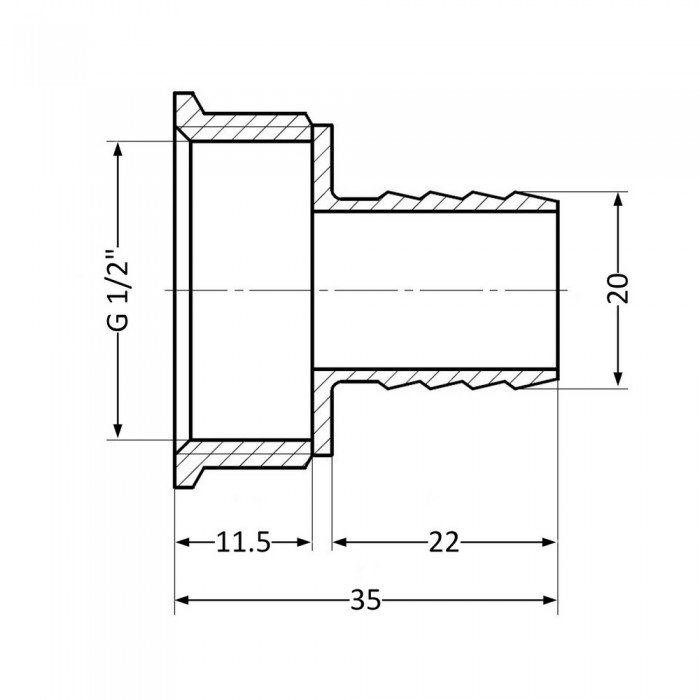 Штуцер SD Plus 20х1/2" ВР SD4261520