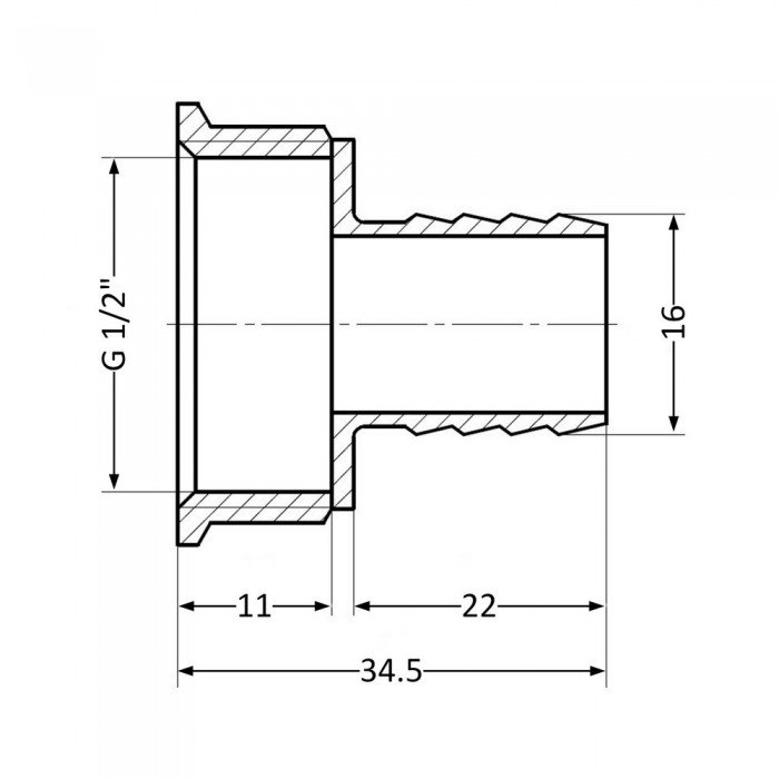 Штуцер SD Plus 16х1/2" ВР SD4261516