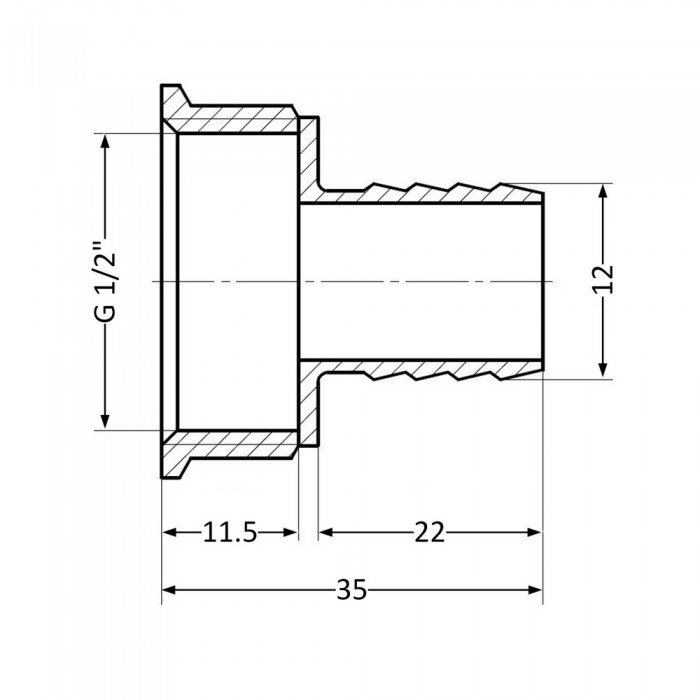 Штуцер SD Plus 12х1/2" ВР SD4261512