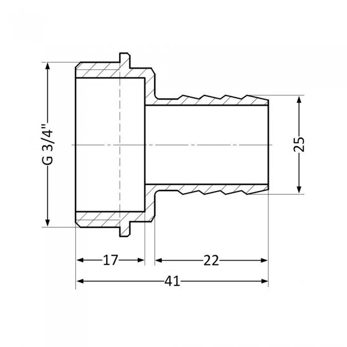 Штуцер SD Plus 25х3/4" НР SD4272025