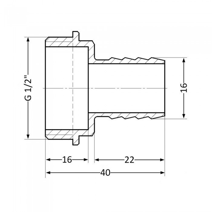 Штуцер SD Plus 16х1/2" НР SD4271516