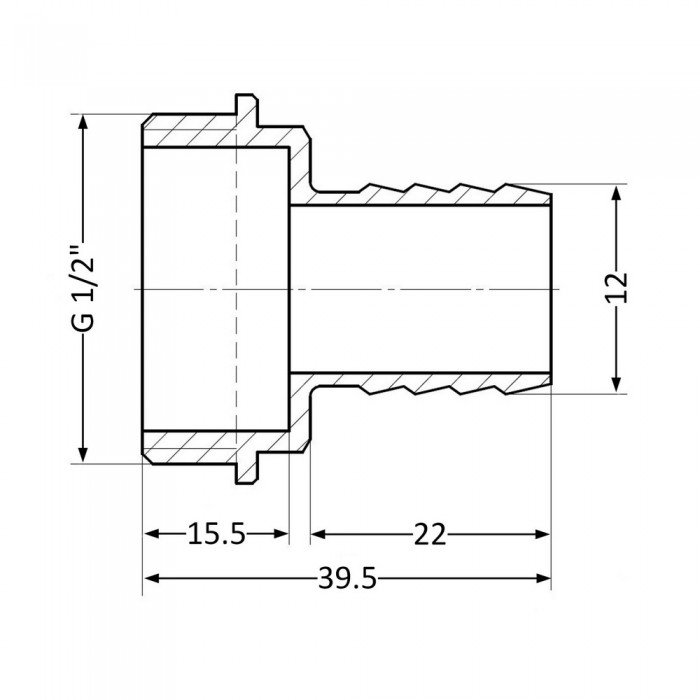 Штуцер SD Plus 12х1/2" НР SD4271512