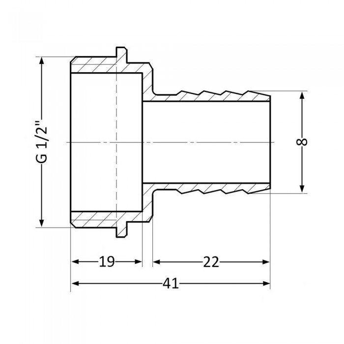 Штуцер SD Plus 8х1/2" НР SD427158