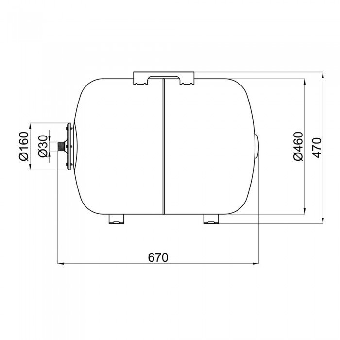 Гидроаккумулятор горизонтальный Thermo Alliance 100 л эмалированная сталь