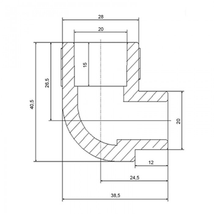 Уголок  (90)  20в * 20н (В.О.) "Белый"