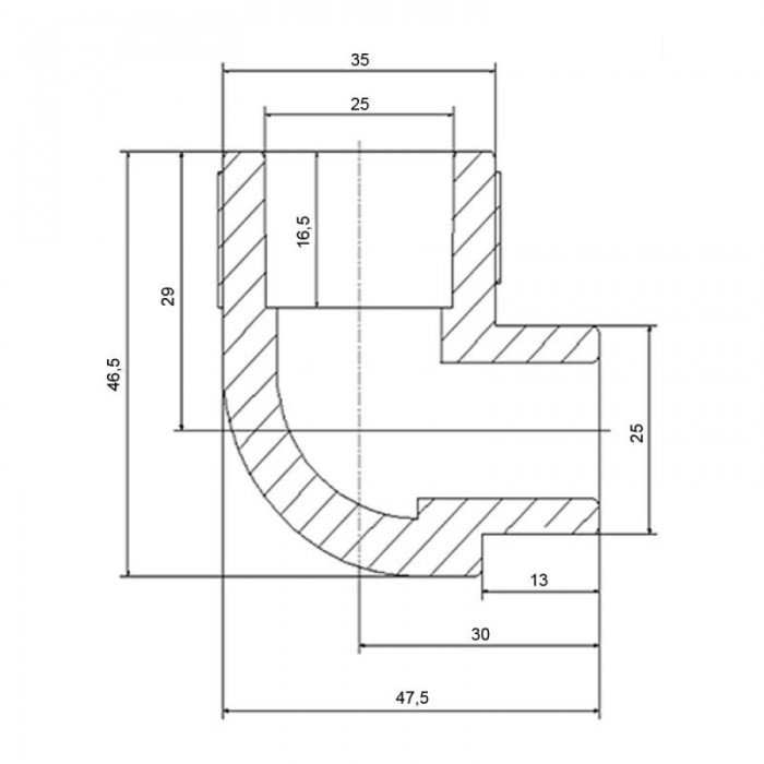 Уголок  (90)  25в * 25н (В.О.) "Белый"