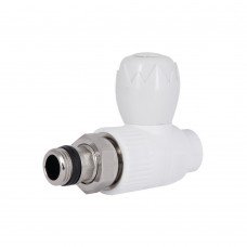 Кран Радиат. Шаров.  20*1/2 прямой (В.О.) "Белый"