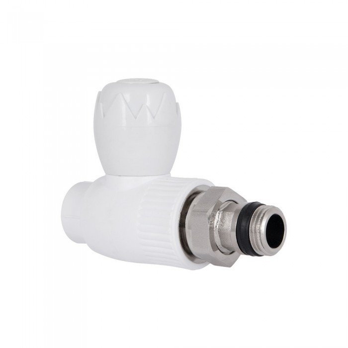 Кран Радиат. Шаров.  20*1/2 прямой (В.О.) "Белый"